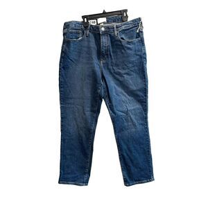 Universal Thread Womens Blue Pants 14/32R Hi Rise Straight Denim VTG Stretch NWT